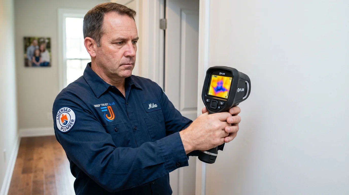 Thermal imaging leak detection by Johns Plumbing LLC in Albany